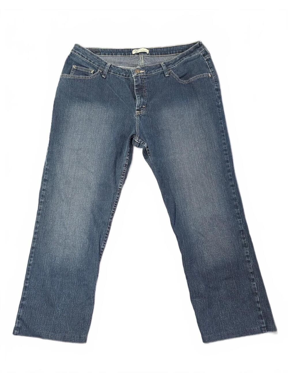 Riders by Lee Women's Eased Wide Leg Jeans Size 16 Blue Denim Comfortable Casual